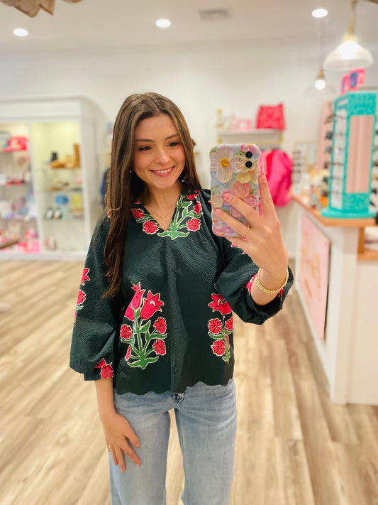 Emerson Scallop Hem Top