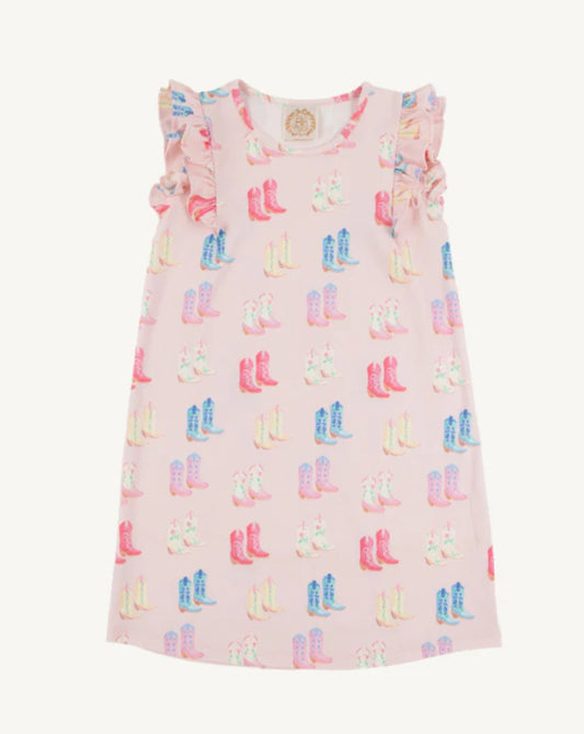 The Beaufort Bonnet Company Cute to Boot Ruehling Ruffle Dress