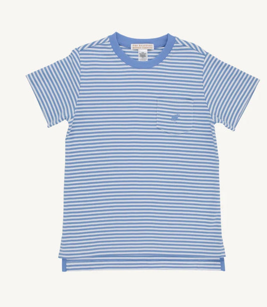 The Beaufort Bonnet Carter Crewneck Sunrise Blvd. Blue Stripe with Sunrise Blvd Blue Stork