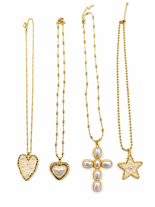 Gold and Ivory Necklaces