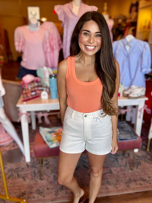 Judy Blue White High Waist Shorts