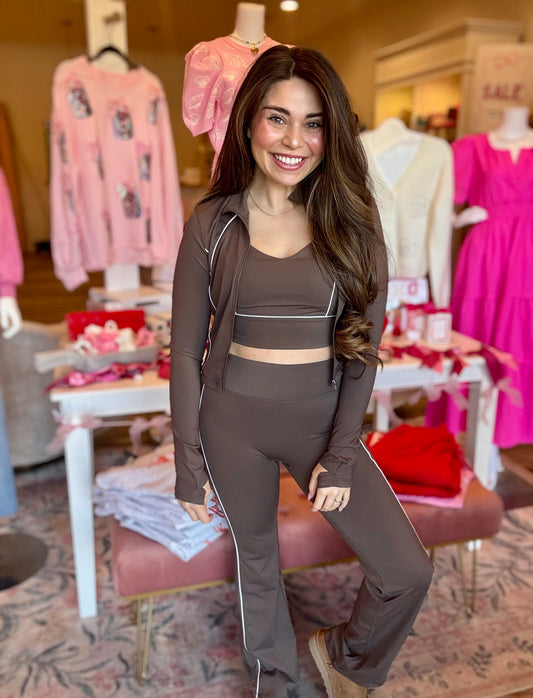 Lillie Brown Workout Jacket