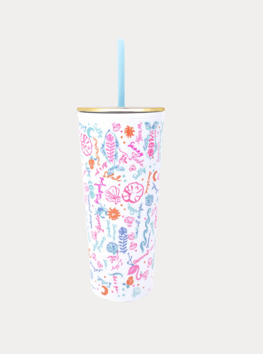 Lilly Pulitzer Summer Serenade Tumbler with Straw