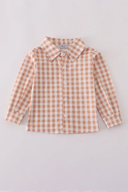 Little Boy Gingham Button Down