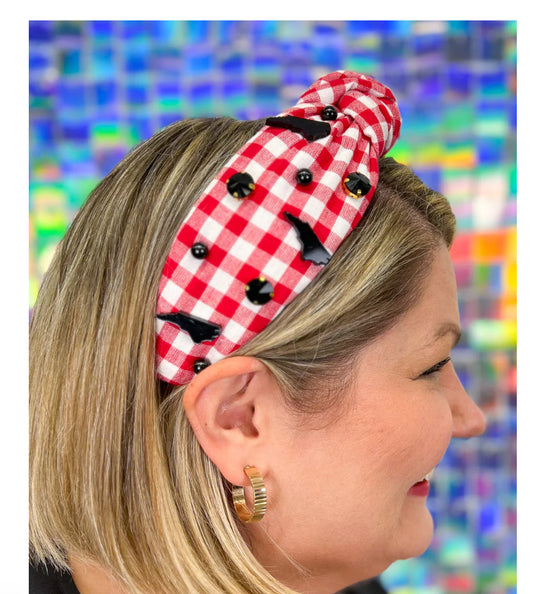 North Carolina Headband - Red/White