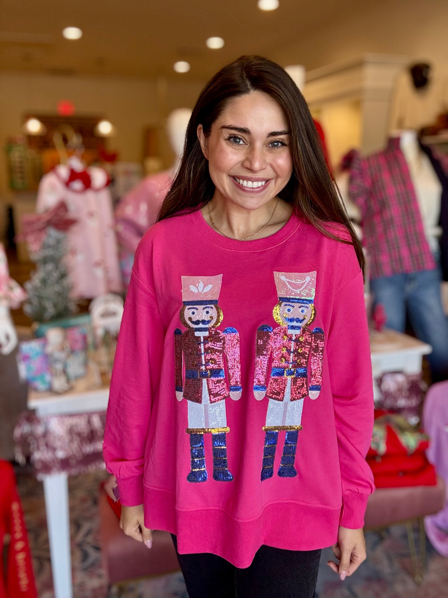 Sally Sequin Nutcracker Top