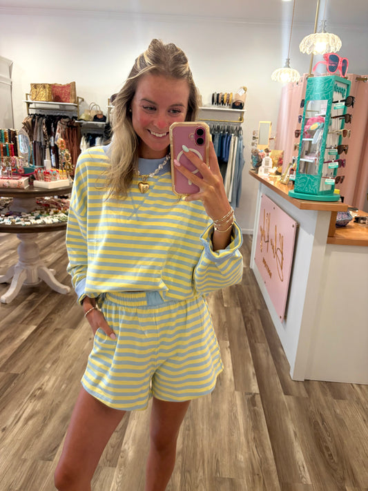 Oceanic Striped Mockneck