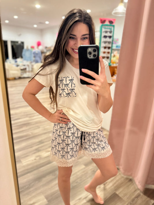 Simply Southern Black Bow Set