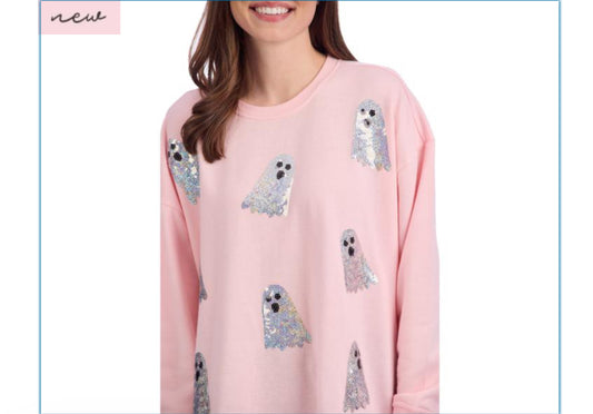 MudPie Ghostly Sparkle Sweatshirt