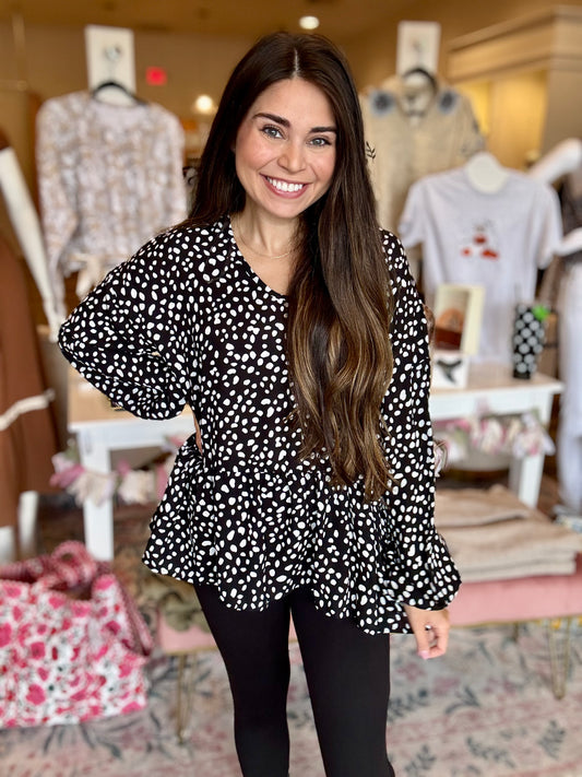 Polka Tunic Top