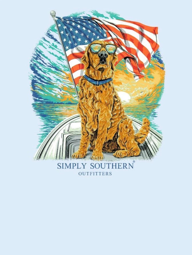 Simply Southern American Flag Dog Tee