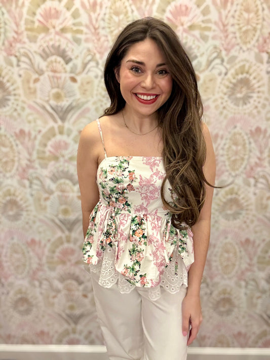 Aria Floral Tank Top