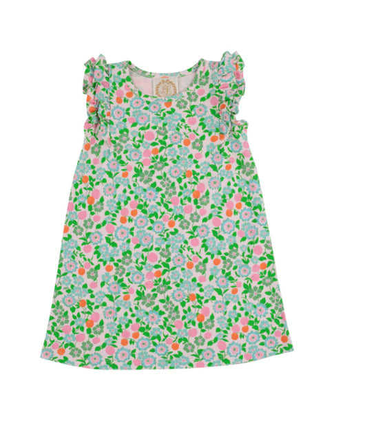 Ruehling Ruffle Dress Natchez and Nectarines