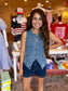 Ryan Denim Button Down Blouse