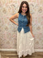 Tiered Eyelet  Skirt