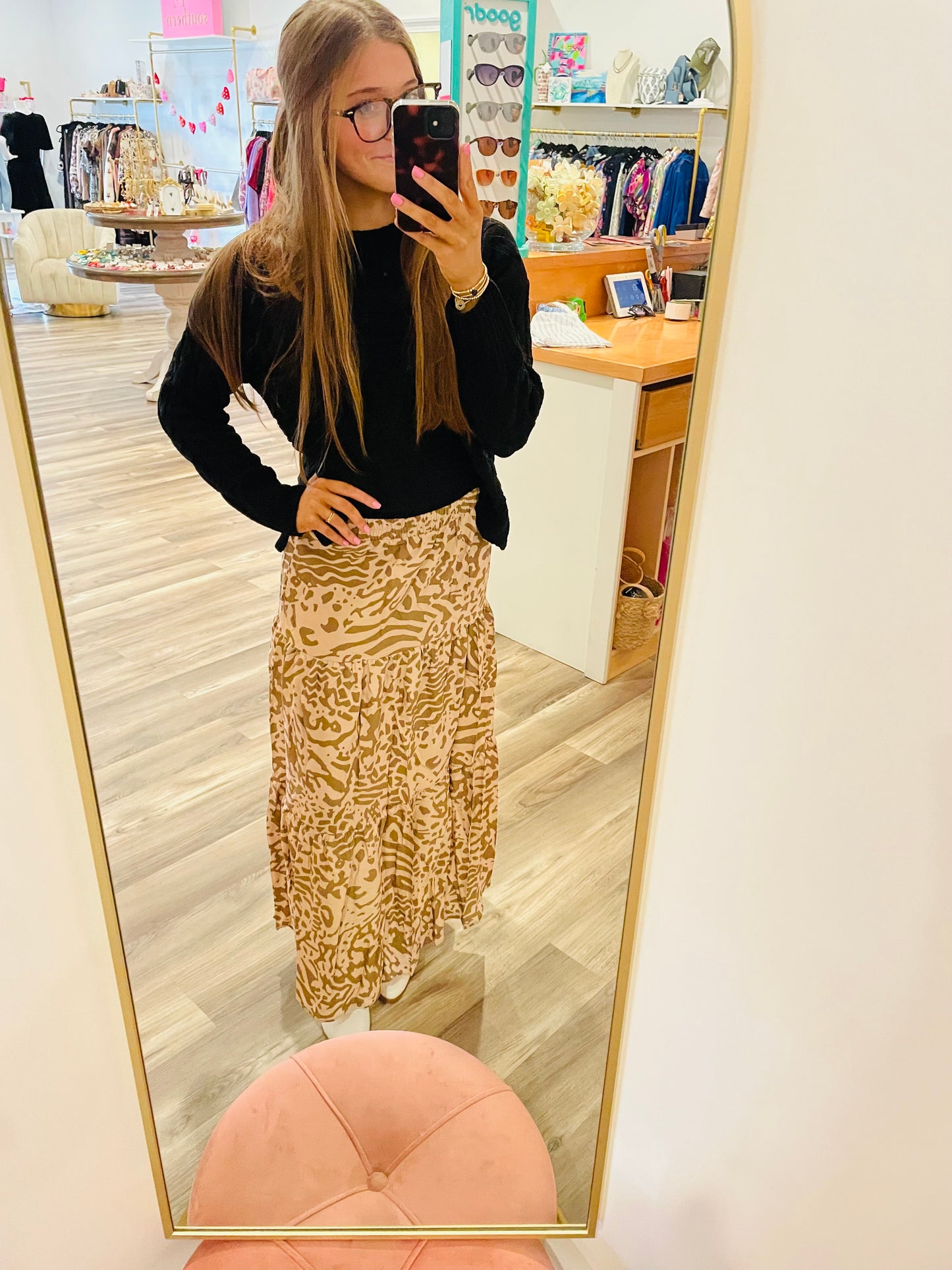 Lexie Animal Print Skirt