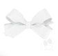 Wee Ones White Classic Grosgrain Hair Bow (Plain Wrap)