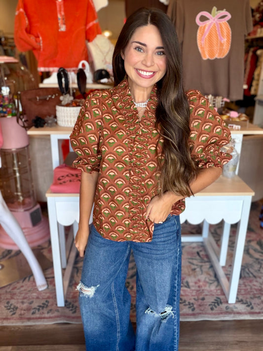 Kelly Multi Pattern Top