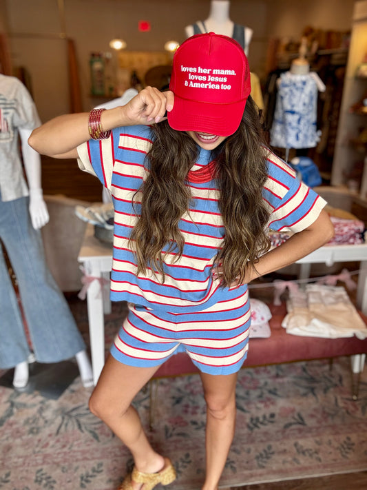 USA Stripe Lounge Set