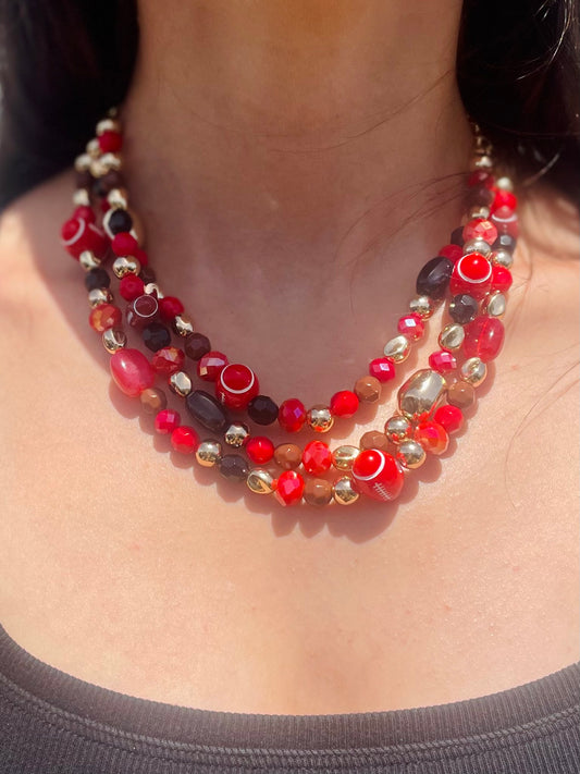NCSU Beaded Multi-Layer Necklace