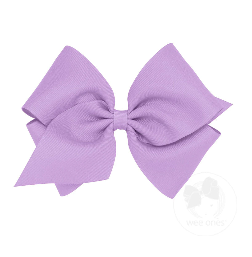 Wee Ones Light Orchid Classic Grosgrain Hair Bow (Plain Wrap)