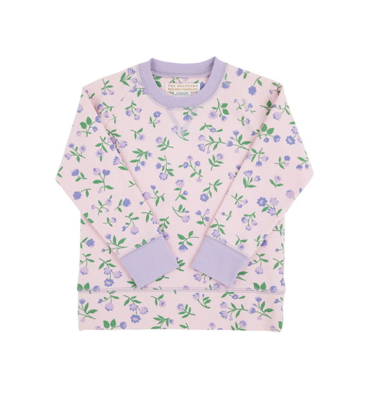 The Beaufort Bonnet Company Cassidy Comfy Crewneck Tulips Lauderdale Lavender