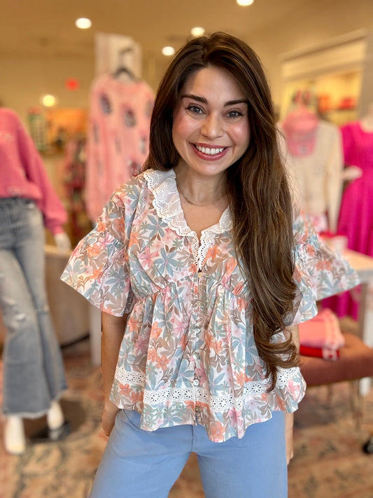 Finley Bloom Eylet Blouse