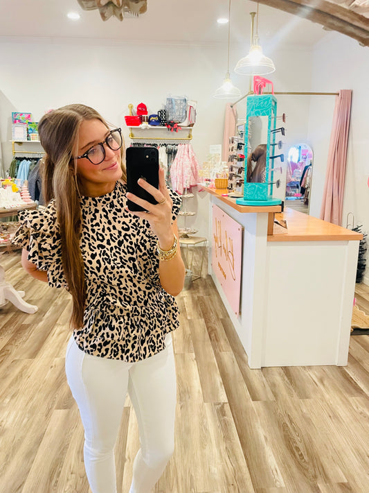 Ally Cheetah Print Blouse