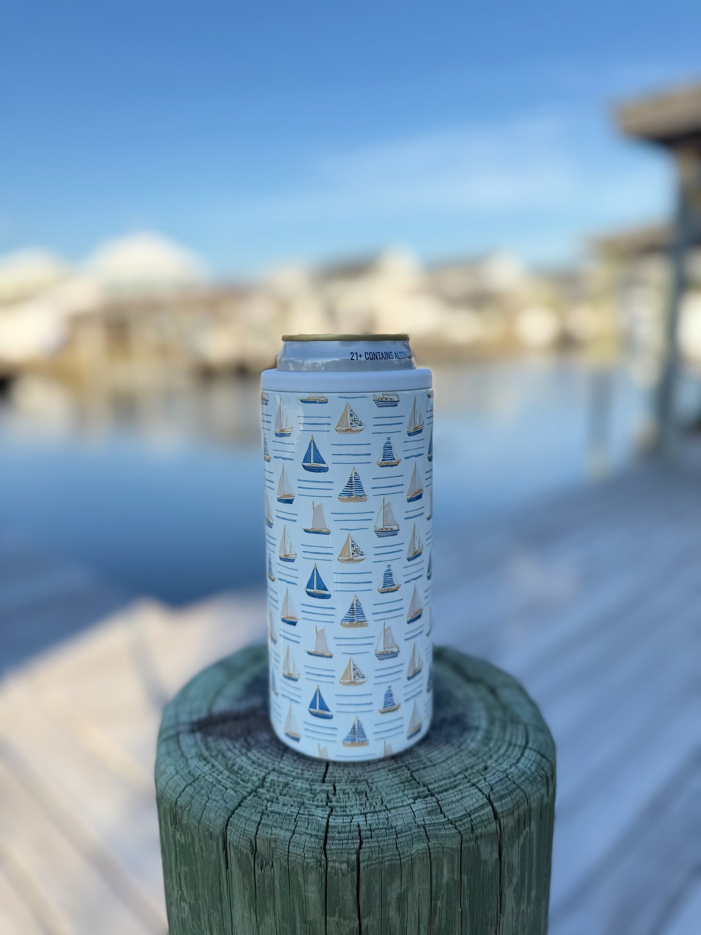 KSea & Co. Boats Slim Can Cooler