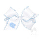 Wee Ones UNC Chapel Hill Medium Grosgrain Hair Bow with Moonstitch Edge and Embroidered Collegiate Logo