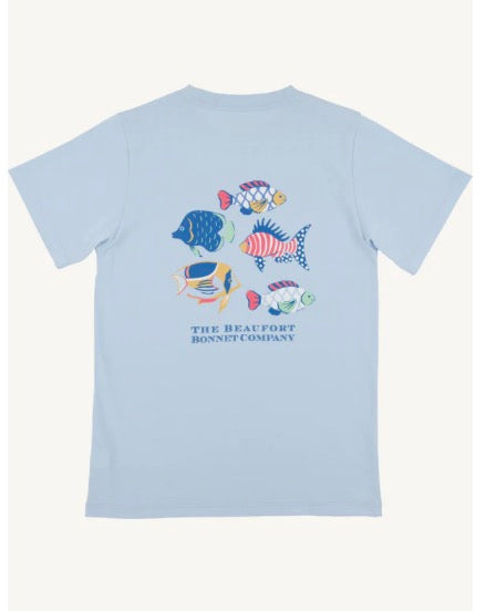 The Beaufort Bonnet Company Sir Propers T-Shirt Buckhead Blue With Fish