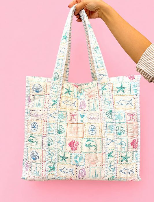 Ksea & Co Icon Beach Quilted Tote