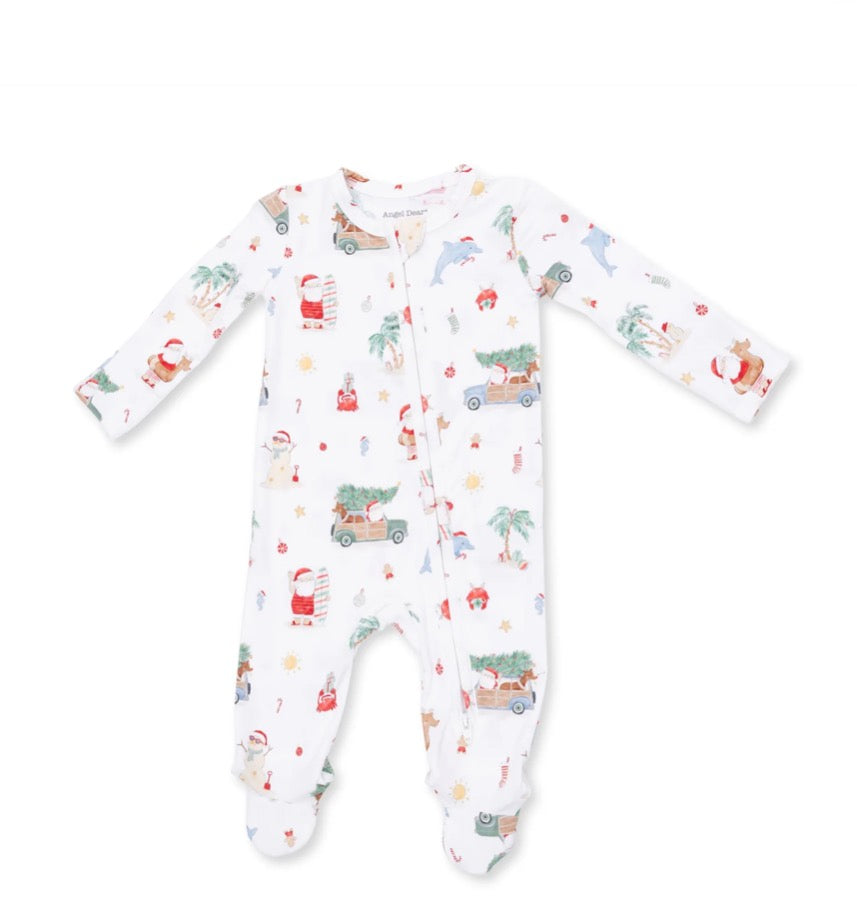 Angel Dear Beach Christmas - Bamboo
2 Way Zipper Footie