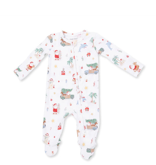 Angel Dear Beach Christmas - Bamboo
2 Way Zipper Footie