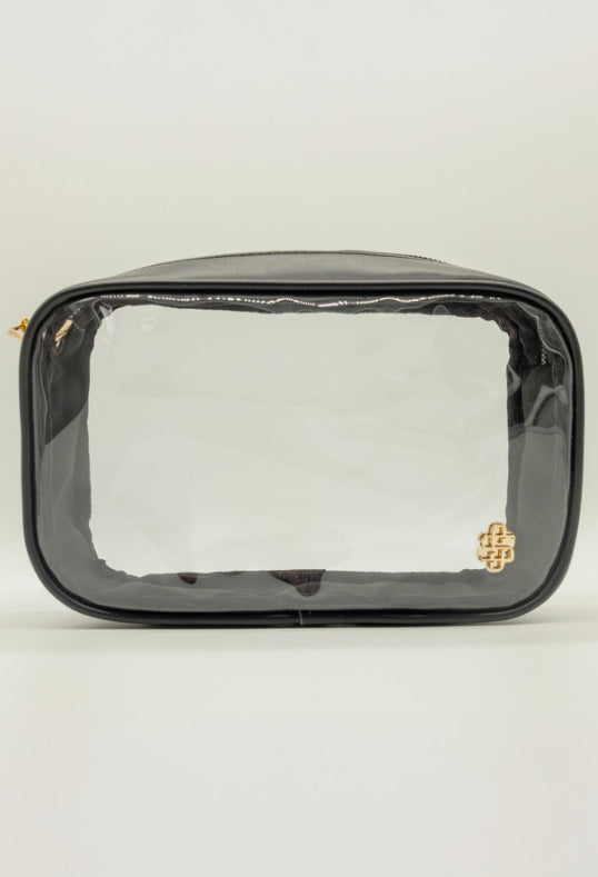 Simply Southern Black/Clear Leather Crossbody