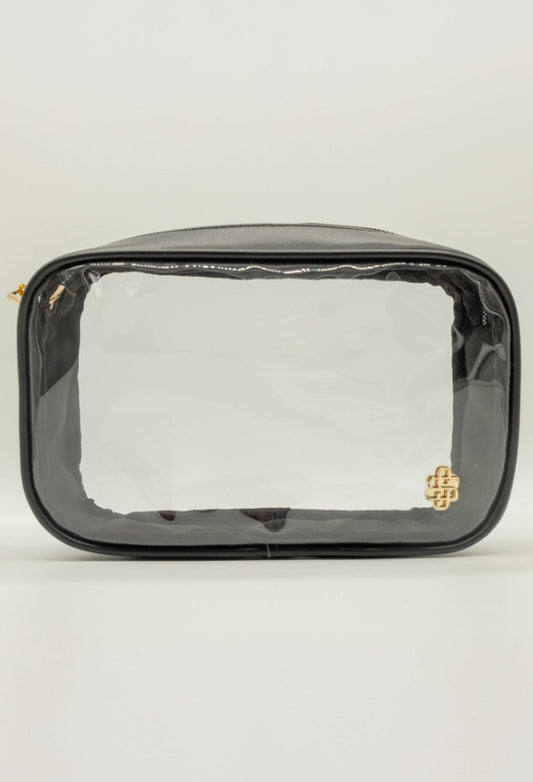 Simply Southern Black/Clear Leather Crossbody
