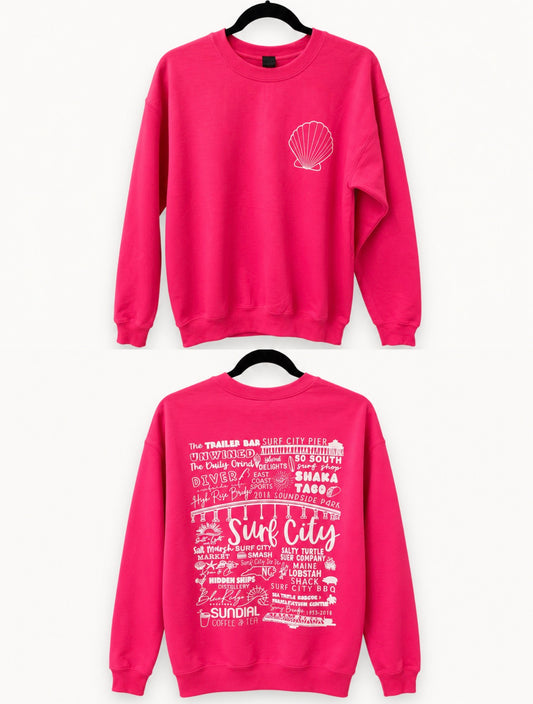 Ksea & Co Carolina Hot Pink Surf City Sweatshirt