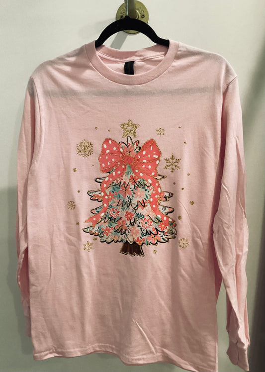 Watercolor Tree Bow Long Sleeve