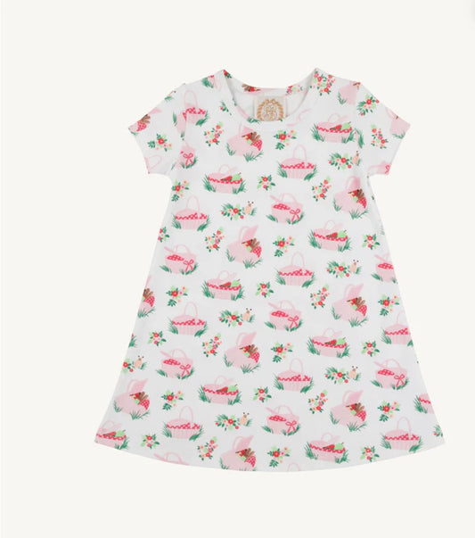 The Beaufort Bonnet Company Polly Play Dress Short Sleeve Pink Picnic Pack