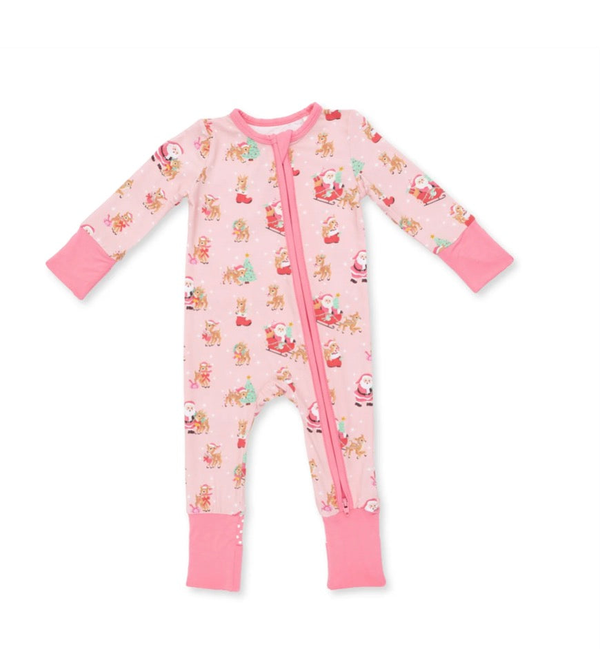 Angel Dear Vintage Reindeer & Santa Pink
Convertible Romper