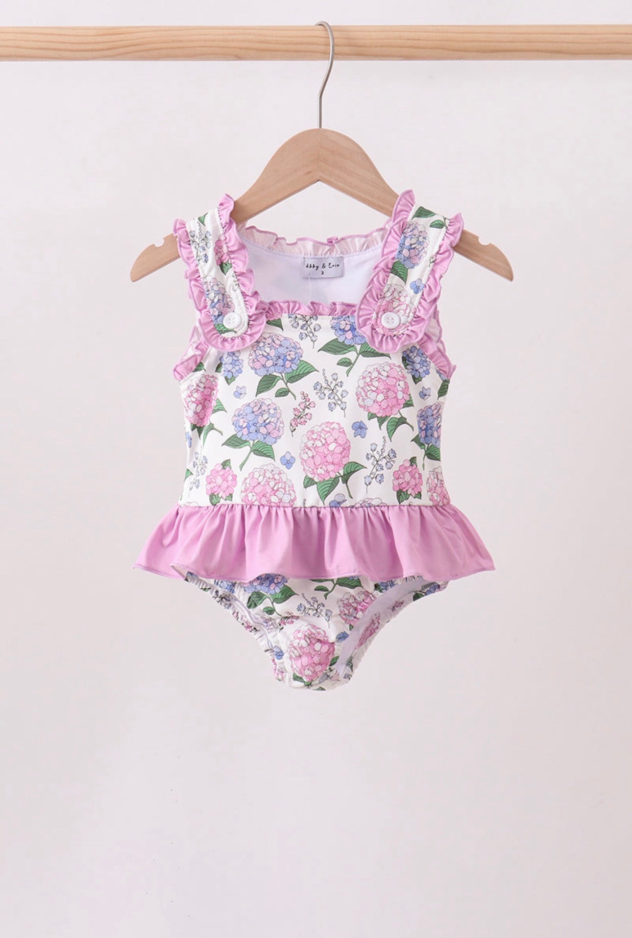 Little Girl Hydrangea UPF Swimsuit