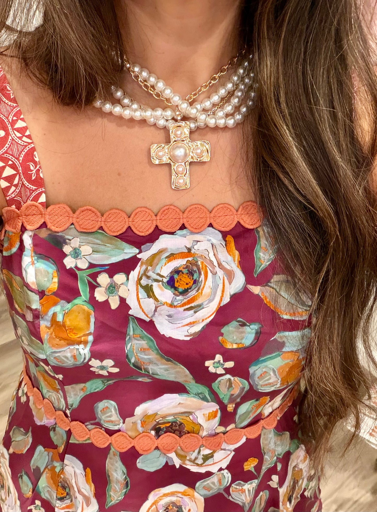 Cross Layered Necklace
