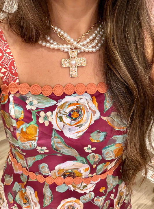 Cross Layered Necklace