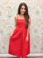 Scarlet Charm Maxi Dress