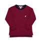 The Beaufort Bonnet Company Long Sleeve Crewneck Richman Red/ Striped Nantucket Navy