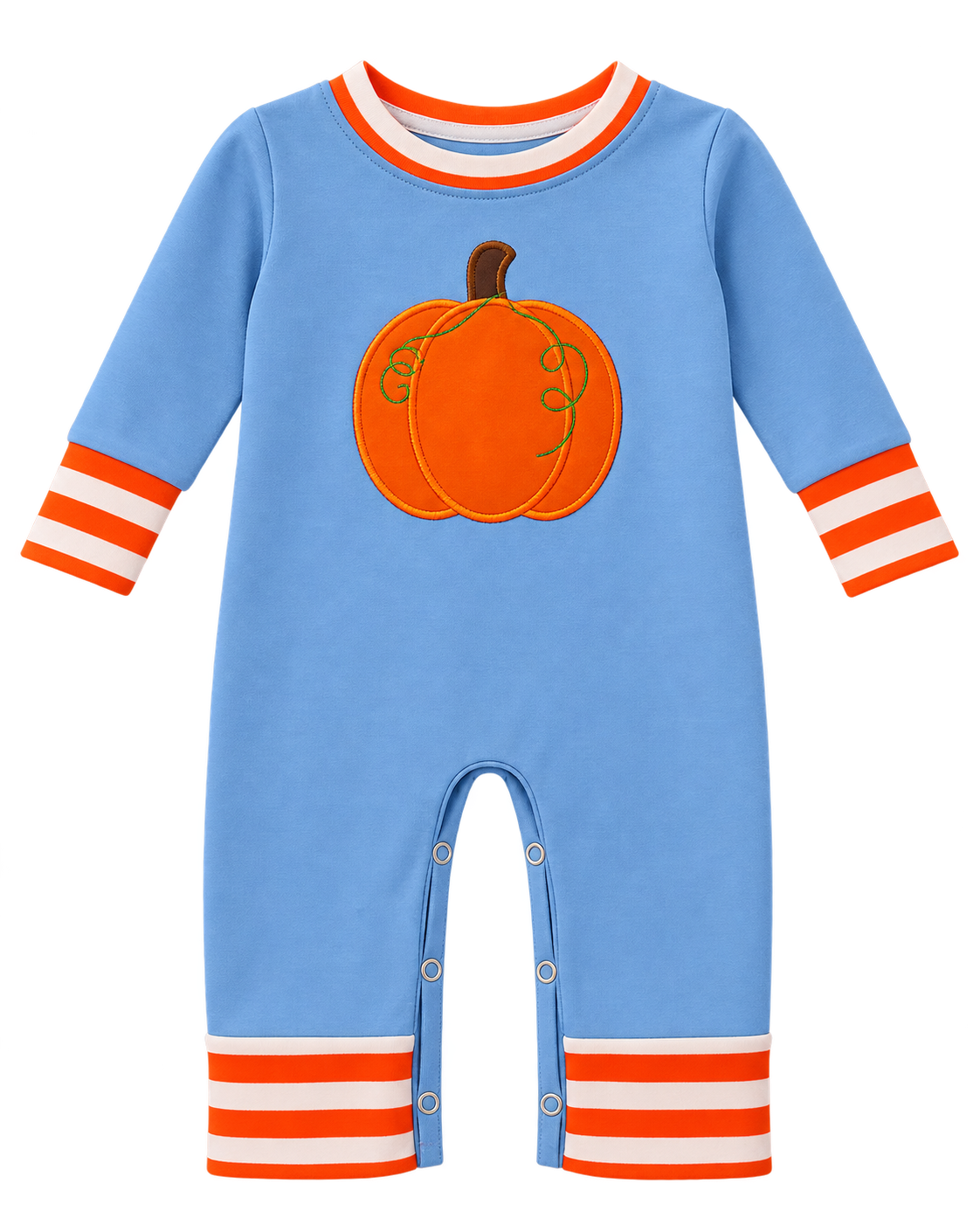 Little Boy Pumpkin Applique Romper