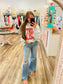 Wide Leg Distressed Denim Jeans