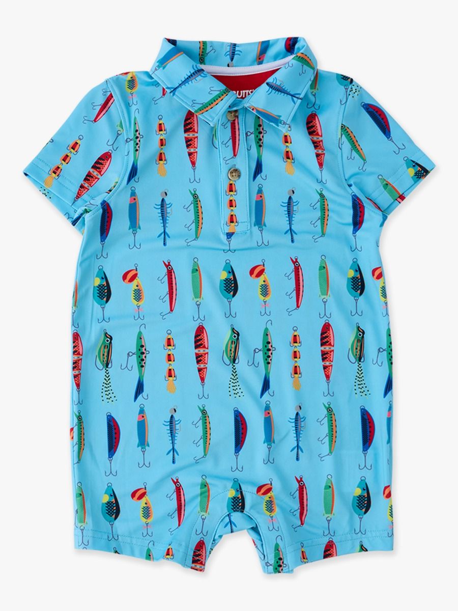 Ruffle Butt Performance Polo Romper
