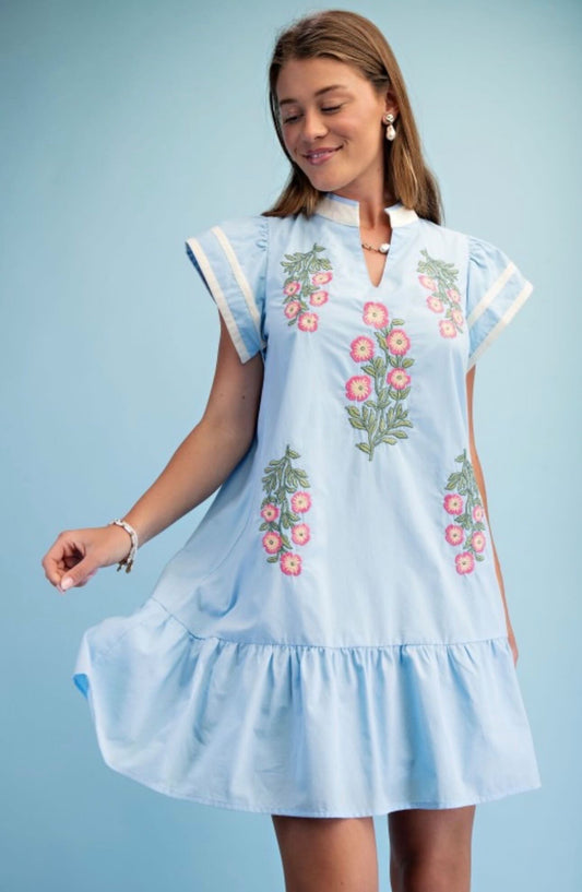 Allie Ray Blue Flower Dress