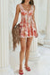 Olivia Red Patterned Dress